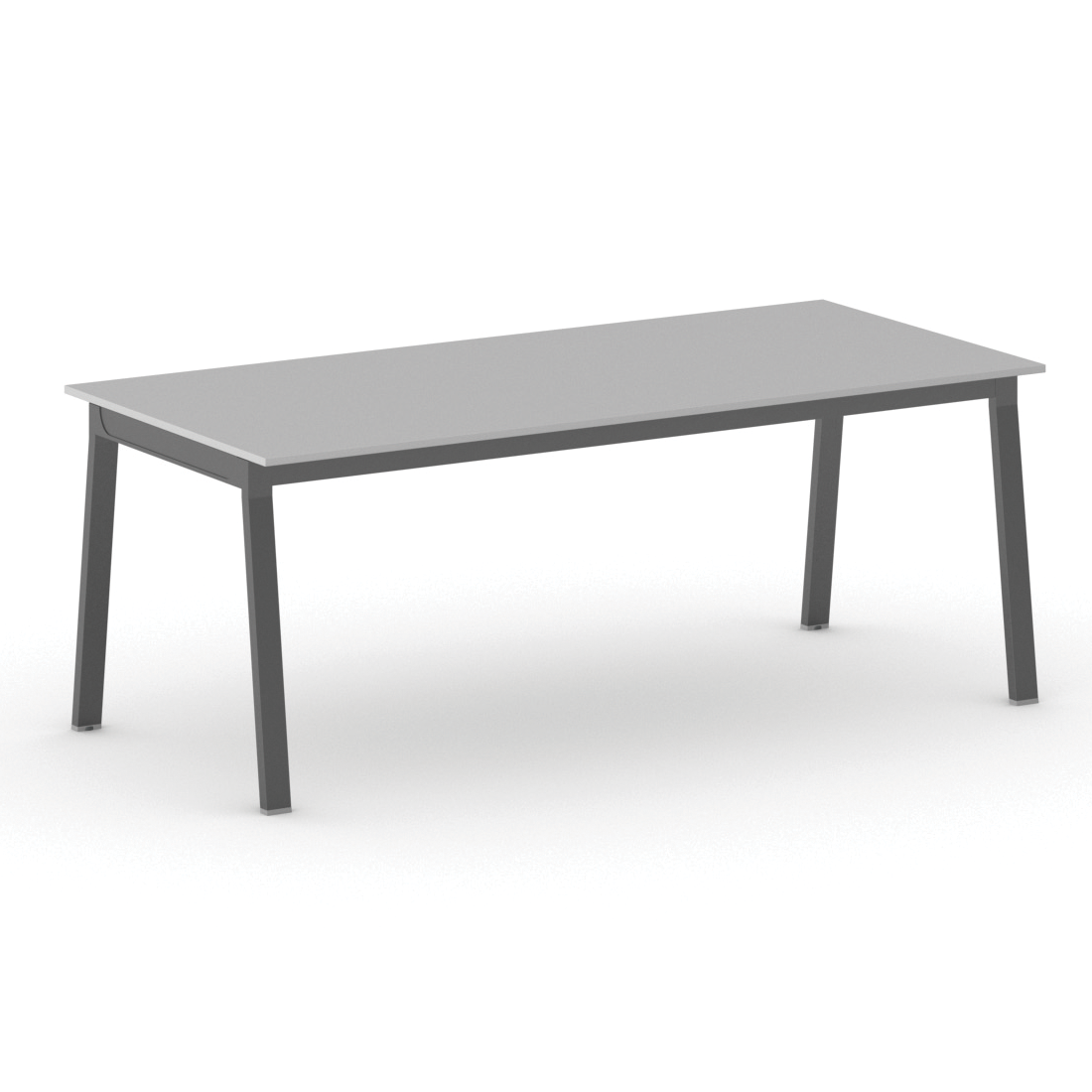 B2B Partner Stół PRIMO BASIC z czarnym stelażem, 2000 x 900 x 750 mm, szary 499351