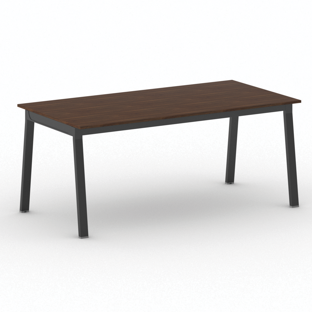 B2B Partner Stół PRIMO BASIC z czarnym stelażem, 1800 x 900 x 750 mm, orzech 499340