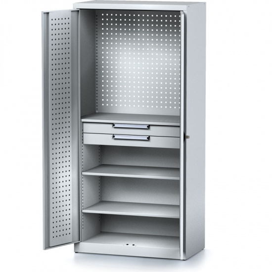 Alfa 3 Szafa warsztatowa MECHANIC, 1950 x 920 x 500 mm, 3 półki, 2 szuflady, szare drzwi 1262663