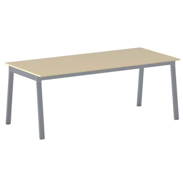 B2B Partner Stół PRIMO BASIC z szarosrebrnym stelażem, 2000 x 900 x 750 mm, brzoza 499065