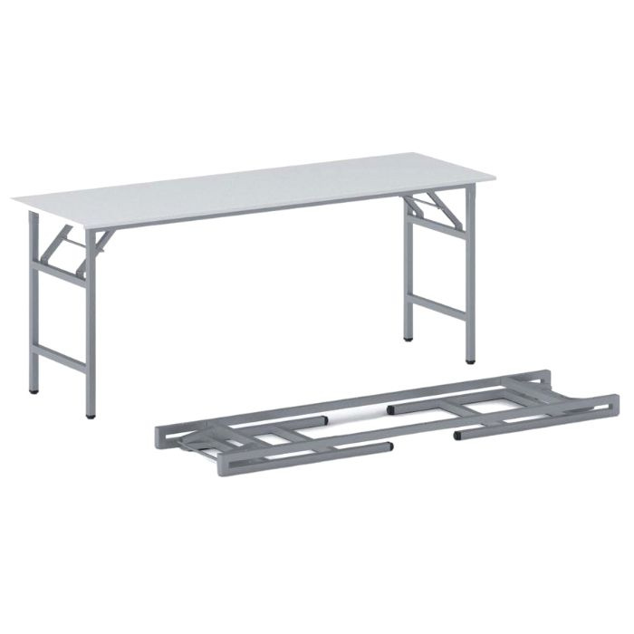B2B Partner Stół konferencyjny FAST READY z srebrnoszarym stelażem, 1700 x 500 x 750 mm, biały 499254