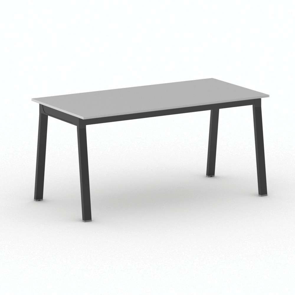 B2B Partner Stół PRIMO BASIC z czarnym stelażem, 1600 x 800 x 750 mm, szary 499335