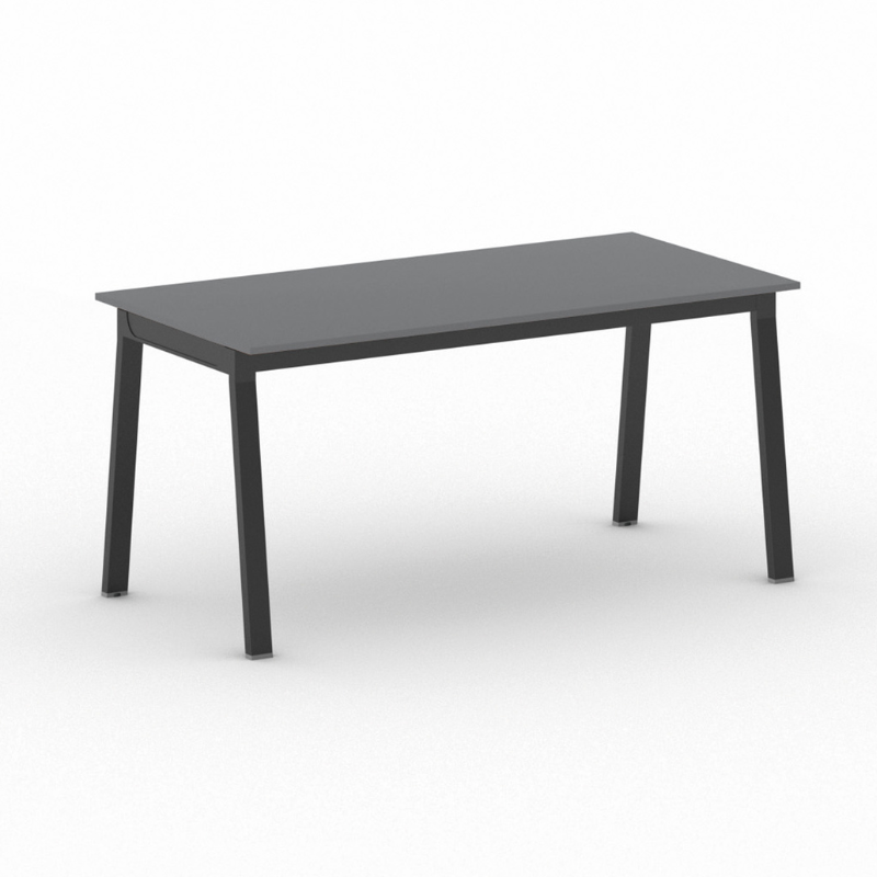 B2B Partner Stół PRIMO BASIC z czarnym stelażem, 1600 x 800 x 750 mm, grafitowy 499336