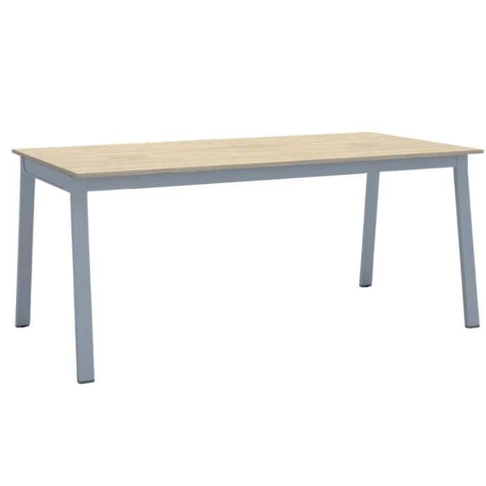 B2B Partner Stół PRIMO BASIC z szarosrebrnym stelażem, 1800 x 900 x 750 mm, naturalny dąb 499258