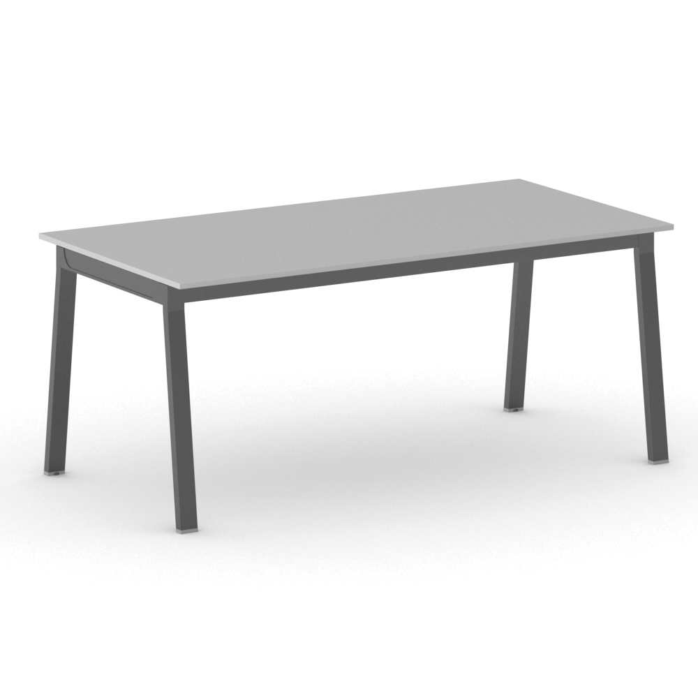 B2B Partner Stół PRIMO BASIC z czarnym stelażem, 1800 x 900 x 750 mm, szary 499343