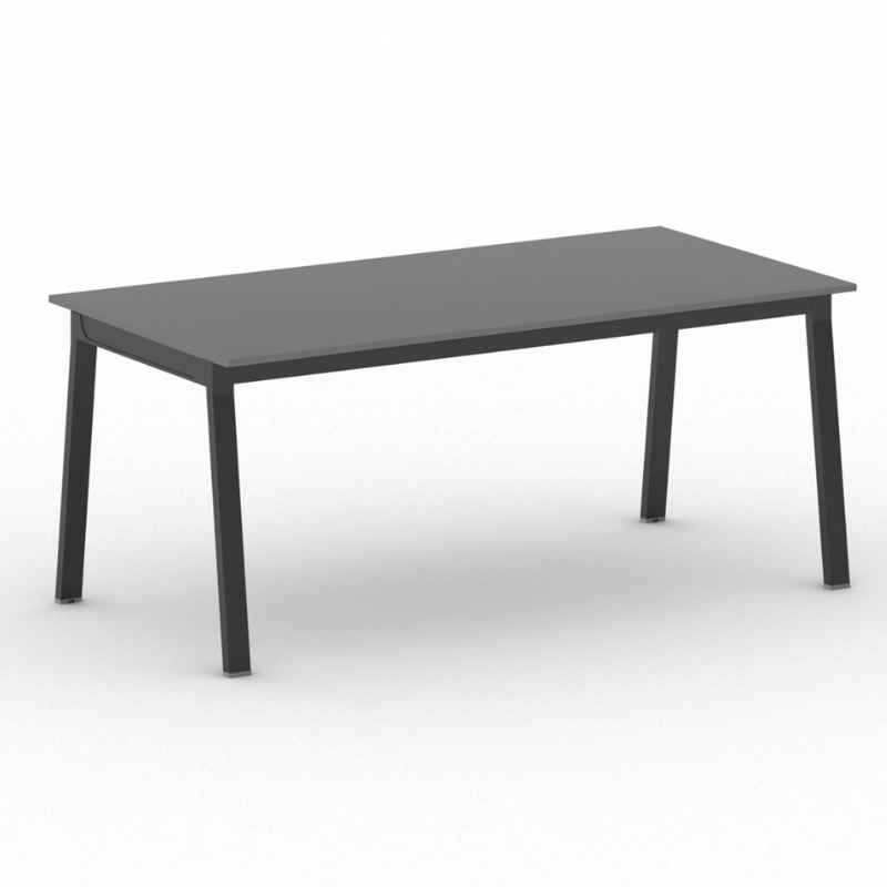 B2B Partner Stół PRIMO BASIC z czarnym stelażem, 1800 x 900 x 750 mm, grafitowy 499344