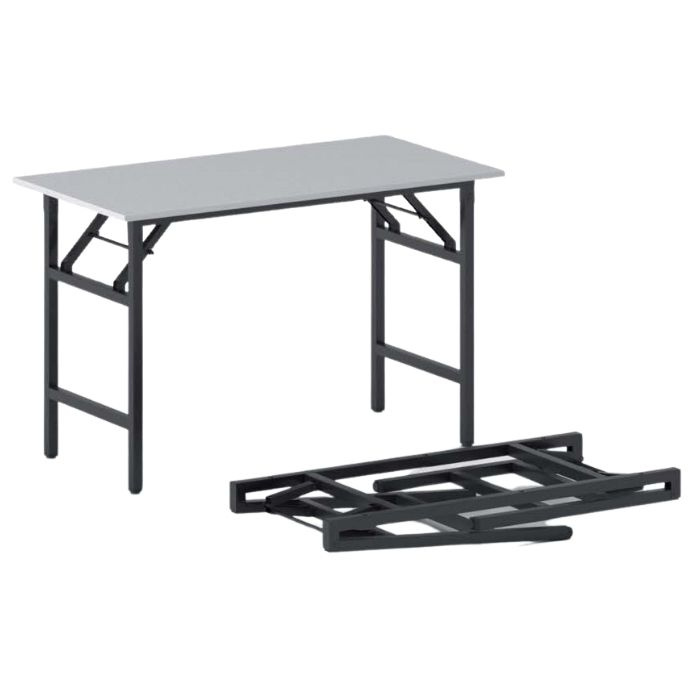 B2B Partner Stół konferencyjny FAST READY z czarnym stelażem, 1100 x 500 x 750 mm, szary 499527