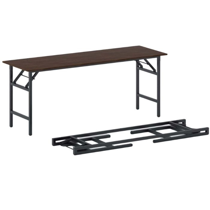 B2B Partner Stół konferencyjny FAST READY z czarnym stelażem, 1700 x 500 x 750 mm, orzech 499532