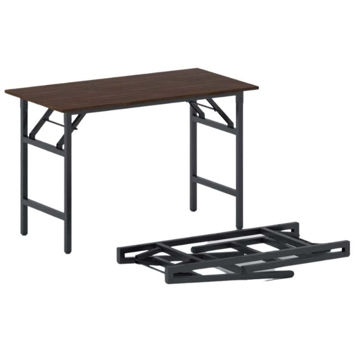 B2B Partner Stół konferencyjny FAST READY z czarnym stelażem, 1100 x 500 x 750 mm, orzech 499524