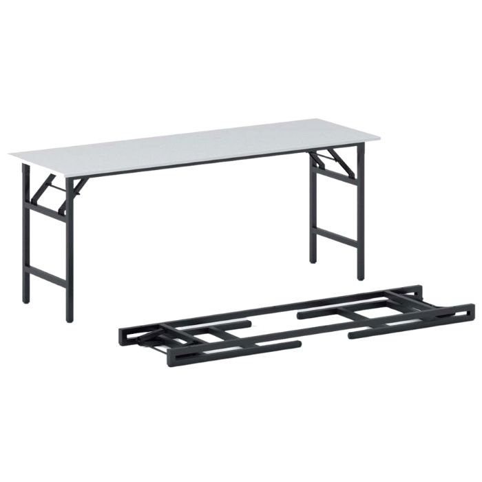 B2B Partner Stół konferencyjny FAST READY z czarnym stelażem, 1700 x 500 x 750 mm, biały 499534