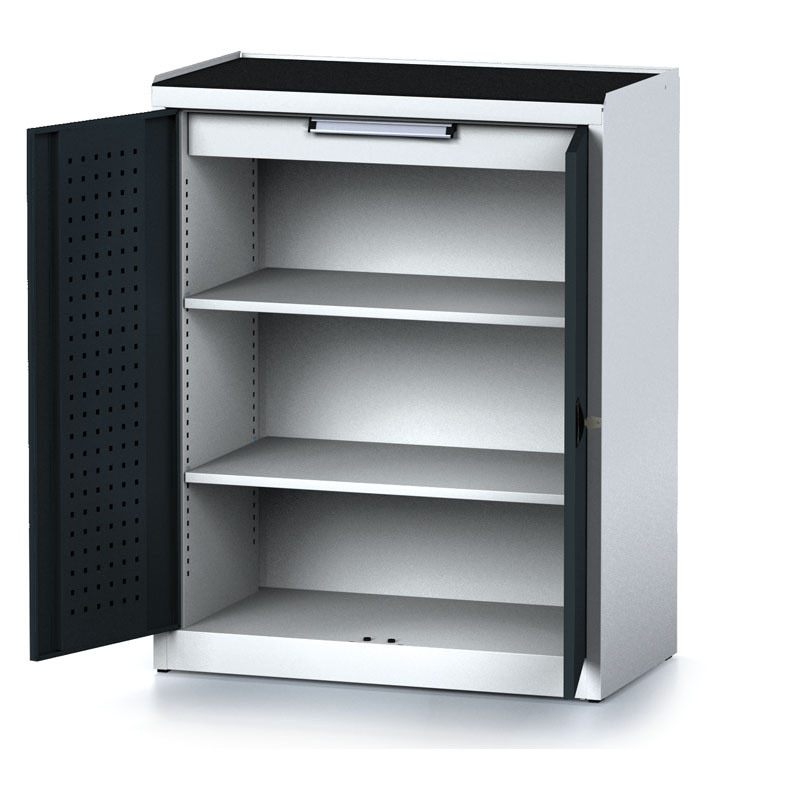 Alfa 3 Szafa warsztatowa MECHANIC, 1170 x 920 x 500 mm, 2 półki, 1 szuflada, antracytowe drzwi 1262688