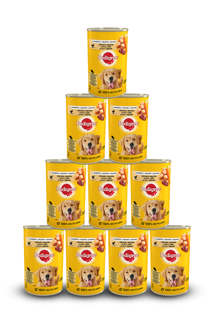 Pedigree Adult mokra karma dla psów z kurczakiem i warzywami w galaretce 12x400g 44859-uniw