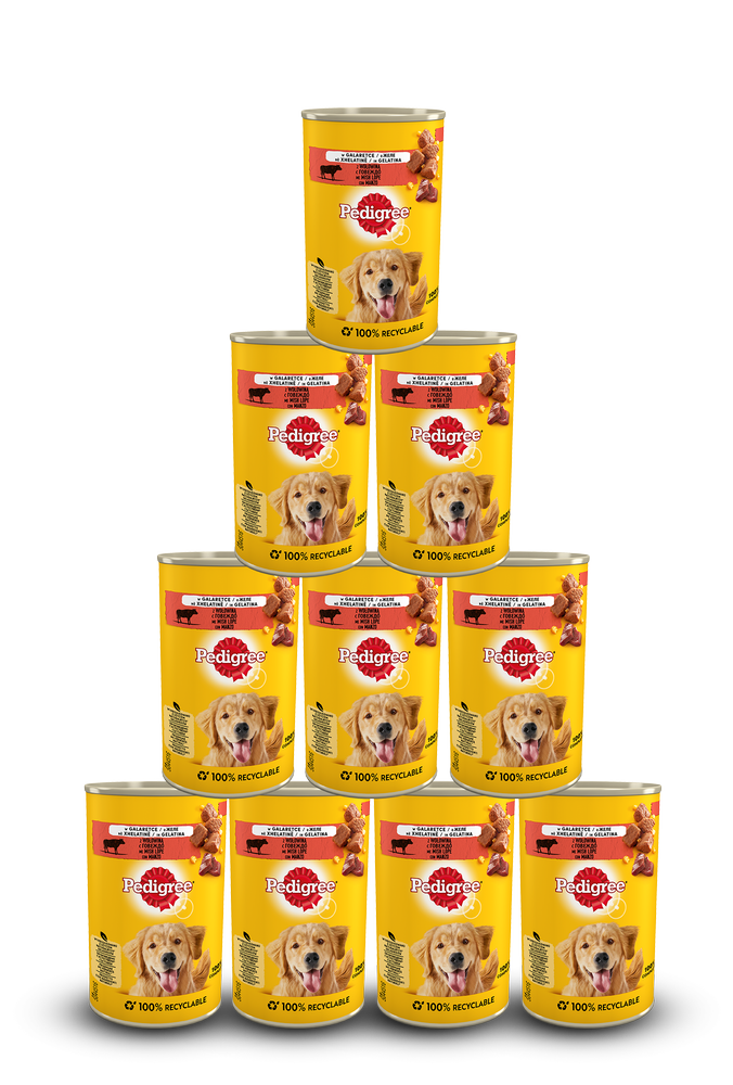 Pedigree Adult mokra karma dla psów z wołowiną w galaretce 12x400g 44861-uniw