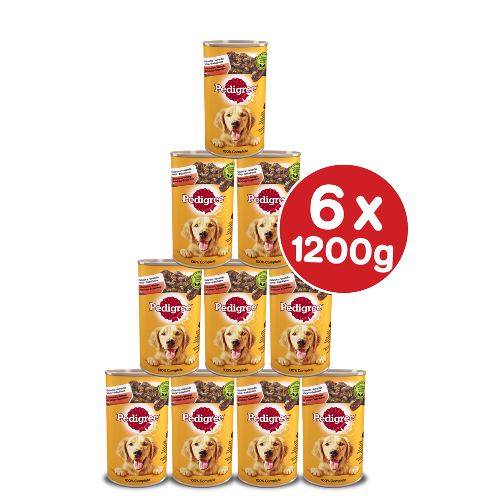 Pedigree Adult mokra karma dla psów z wołowiną w galaretce 6x1200g 44863-uniw