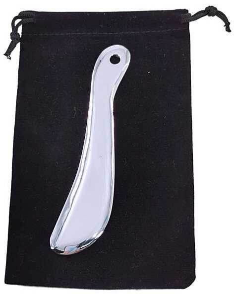 Narzędzie do terapii tkanek miękkich  terapia narzędziowa IASTM - wielofunkcyjny masażer ze stali o opływowym kształcie + etui (Fish G76)