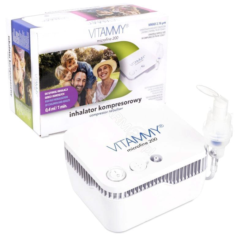 VITAMMY Inhalator MICROFINE 200 Inhalator kompresorowy do użytku domowego