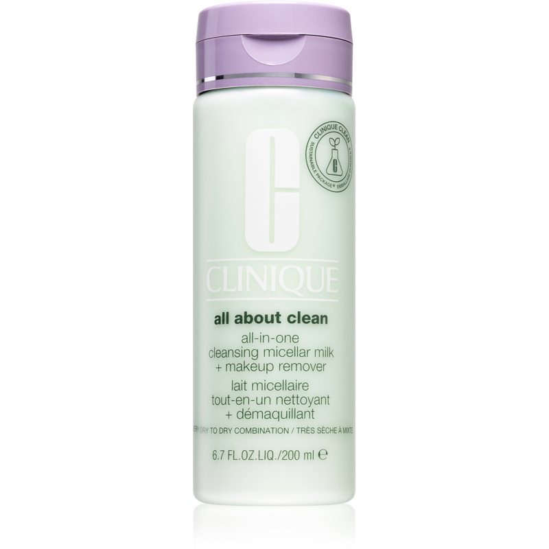 Clinique Clinique All About Clean All-in-One Cleansing Micellar Milk + Makeup Remove delikatne mleczko oczyszczające do skóry suchej i bardzo suchej 200 ml