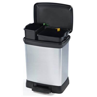 Curver KOSZ NA ŚMIECI METALIZOWANY Z PEDAŁEM DUO 10L + 18L 203291