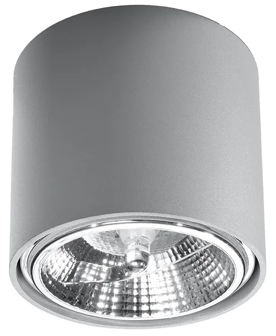 Szary minimalistyczny plafon LED walec - EX655 A0-T48
