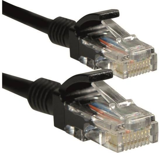 4World RJ-45/RJ-45, kat.5e, U/UTP, czarny, 1m 10329
