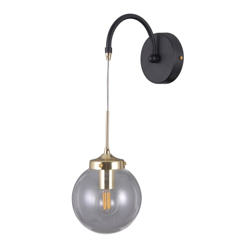 Zdjęcia - Żyrandol / lampa Italux Industrialny kinkiet z okrągłym kloszem WL-43232-1 z serii DOMENICO (｡◕‿◕｡ 