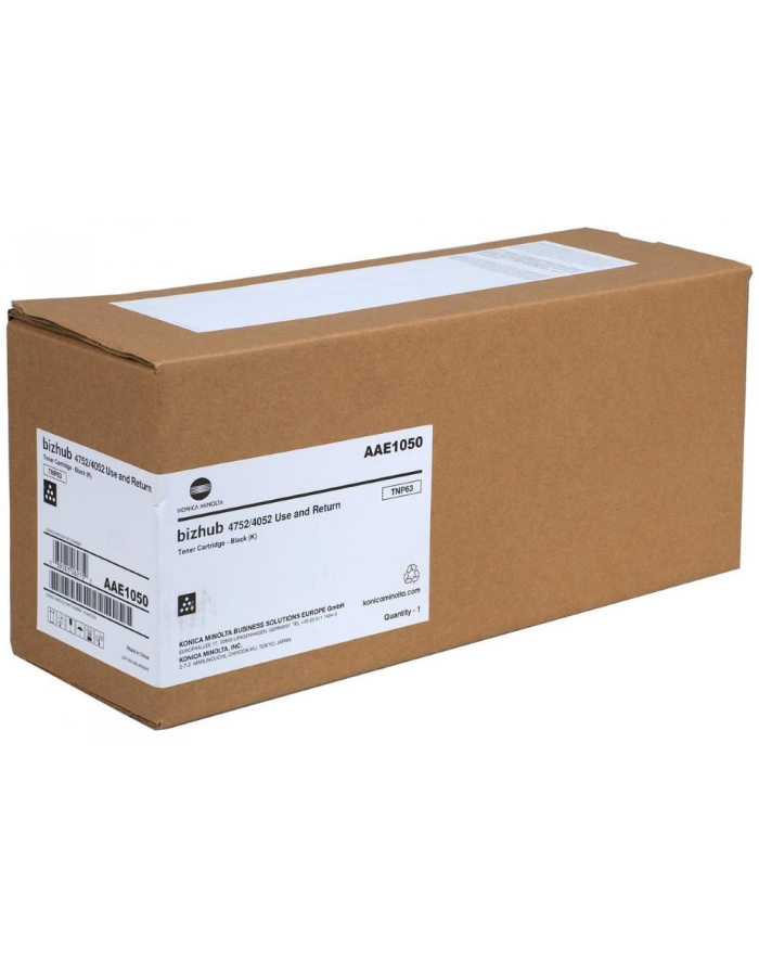 Toner Konica Minolta TNP-63 UAR 25000 pages Black Bizhub 4052 4752