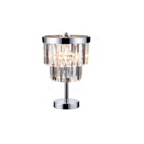 Light Prestige lampa stołowa Vetro E14 srebrna LP-2910/1T LP-2910/1T