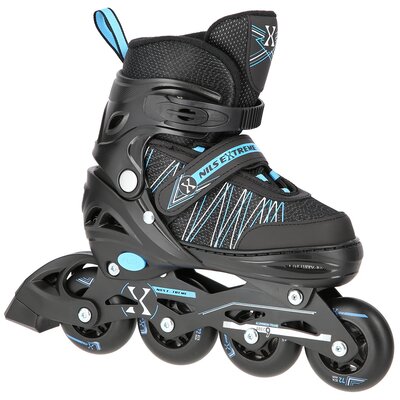 Nils Extreme NH11912 A 2w1 BLACK/BLUE ROZM. M(35-38) ŁYŻWOROLKI Z WYM. PŁ. HOKEJOWĄ EXTREME