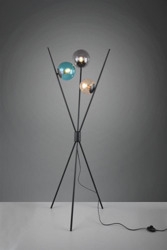 Trio LANCE Czarny mat Lampa podłogowa stojąca 403400317