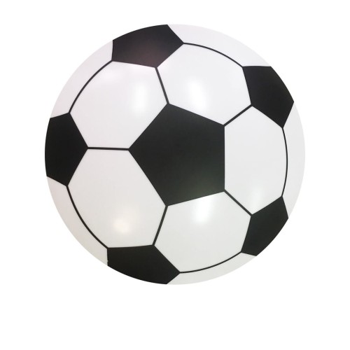 Milagro Dziecięca LAMPA sufitowa BALL ML6179 metalowa OPRAWA piłka nożna LED 18W 4000K plafon biały czarny ML6179