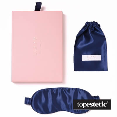 Slaap Silk Mask Jedwabna opaska na oczy do spania (granatowa) 1 szt.