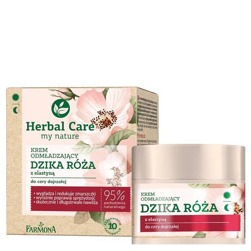 Фото - Крем і лосьйон Farmona Herbal Care Krem odmładzający do twarzy Dzika Róża z elastyną 