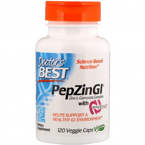 Doctor's Best Pepzin Gi 120kap Cynk L-Karnozyna
