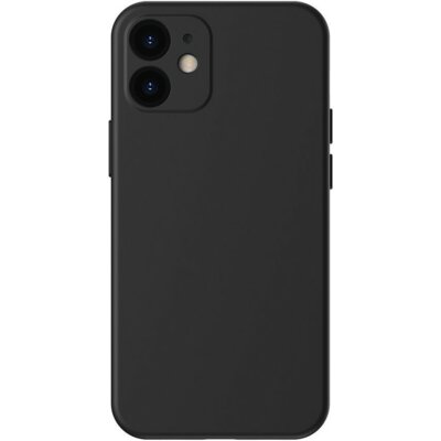 Baseus Liquid Silica Gel Case Elastyczne żelowe etui iPhone 12 mini Czarny (WIAPIPH54N-YT01) WIAPIPH54N-YT01