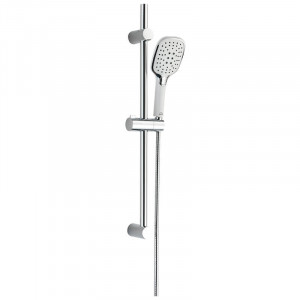 LAVEO NLZ 61A1 Zestaw natryskowy na drążku Długość drążka: 700 mm Wymiar słuchawki: 242x105 mm Długość węża: 1500 mm Wykończenie: biały/chrom