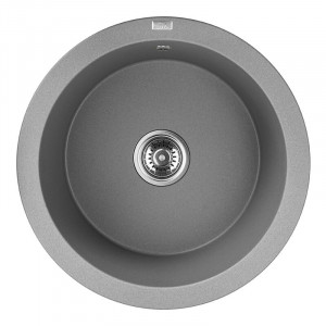 LAVEO SBD 588Y Zlewozmywak granitowy 1 komora Wymiary: ? 510x205 mm Wykończenie: szare W zestawie z syfonem Space Saving i korkiem klik-klak