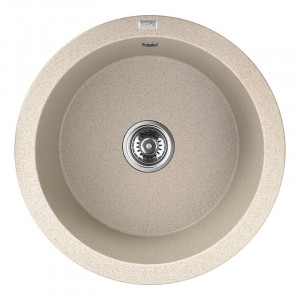 LAVEO SBD 488Y Zlewozmywak granitowy 1 komora Wymiary: ? 510x205 mm Wykończenie: beż W zestawie z syfonem Space Saving i korkiem klik-klak