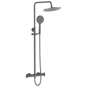 LAVEO PLU 10OB Kolumna natryskowa Długość drążka: 890-1500 mm Wysokość: 890-1500 mm Szerokość: 292 mm Głębokość: 445 mm Wymiar słuchawki: 255x120 mm Długość węża: 1500 mm Wykończenie: grafit