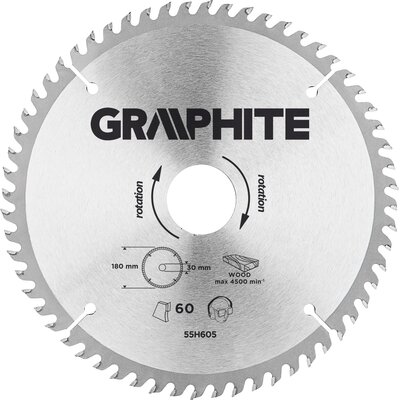 Graphite Tarcza do cięcia 55H605 180 x 30 mm do pilarki widiowa
