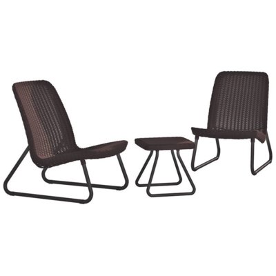 Keter Zestaw balkonowy Rio Patio Brązowy KET17197637BR