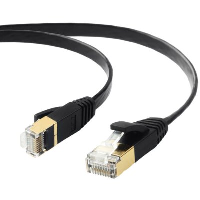 Edimax patchcord U-FTP CAT7 10GbE AWG32 1.0m czarny EA3-010SFA