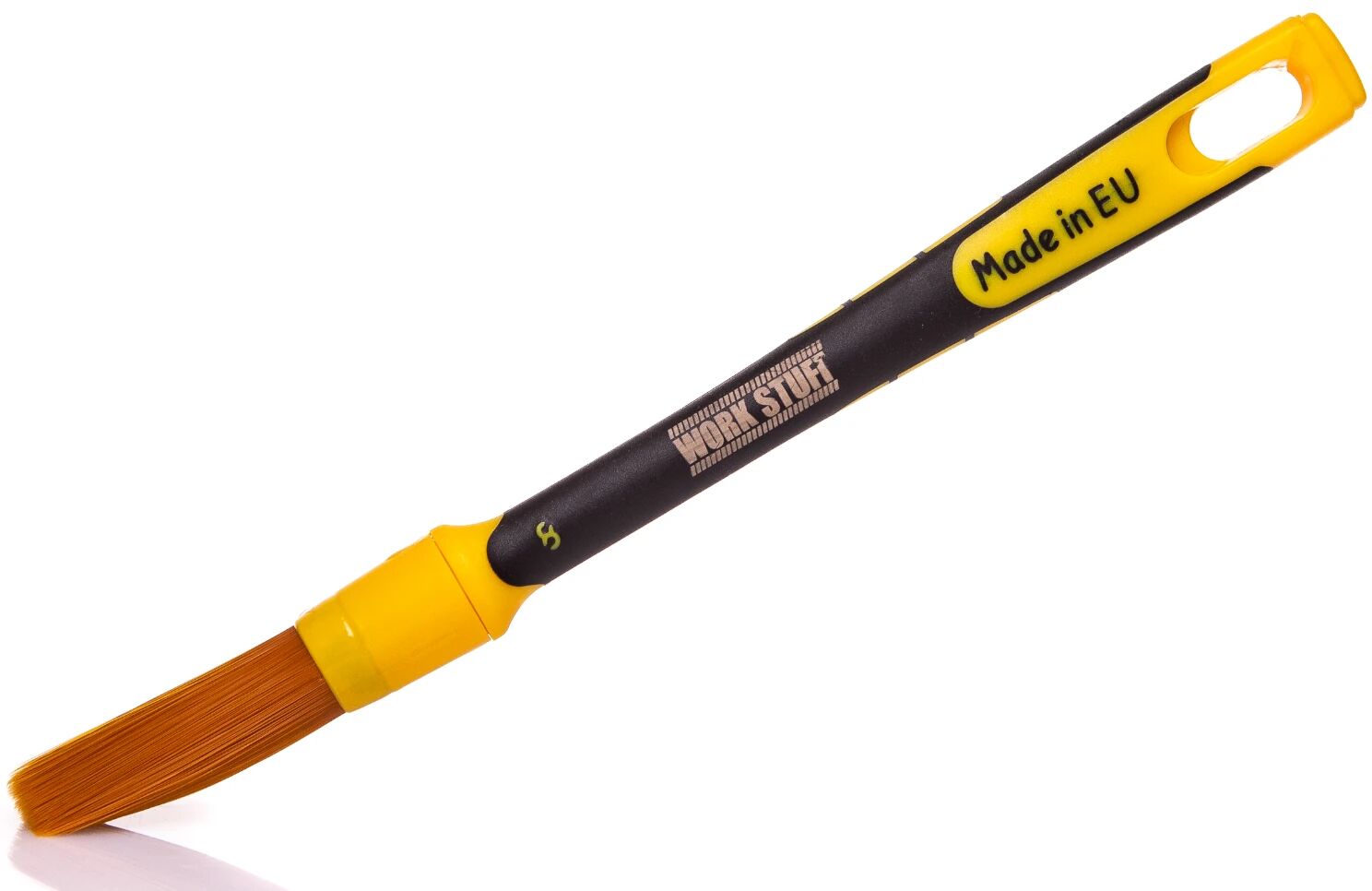 Work Stuff Detailing Brush Rubber Albino Orange  pędzelek detailingowy z gumowaną rękojeścią 16mm