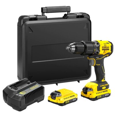 Stanley Bezszczotkowa wiertarko-wkrętarka FATMAX 18V V20 2x 2.0Ah | SFMCD715D2K-QW
