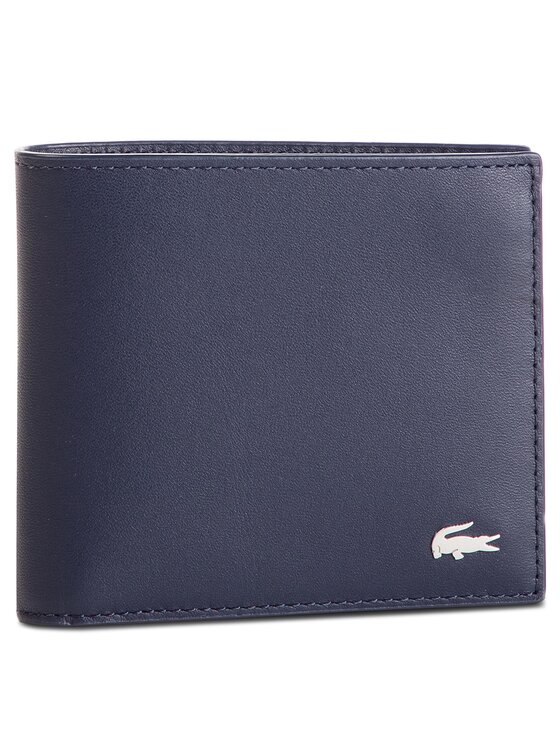 Lacoste Duży Portfel Męski M Billfold Coin NH1112FG Granatowy