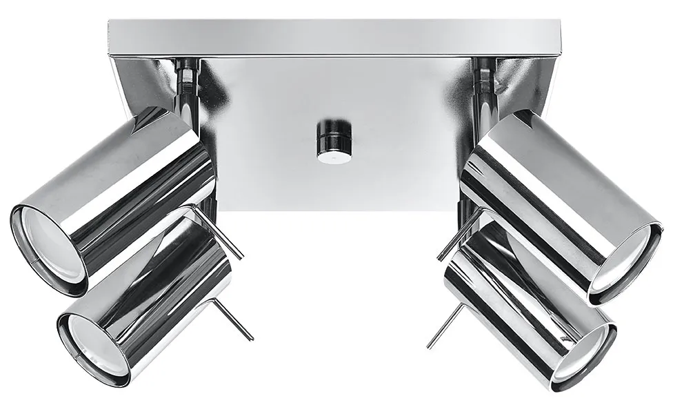 Kwadratowy plafon z 4 reflektorami - EX684 R8-M03
