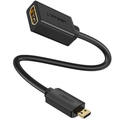 Ugreen Ugreen kabel przewód przejściówka adapter HDMI - micro HDMI 19 pin 20cm czarny (20134) 20134-ugreen