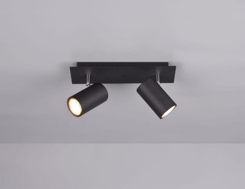 Trio Leuchten Reflektor sufitowy Marley czarny, 2-punktowy