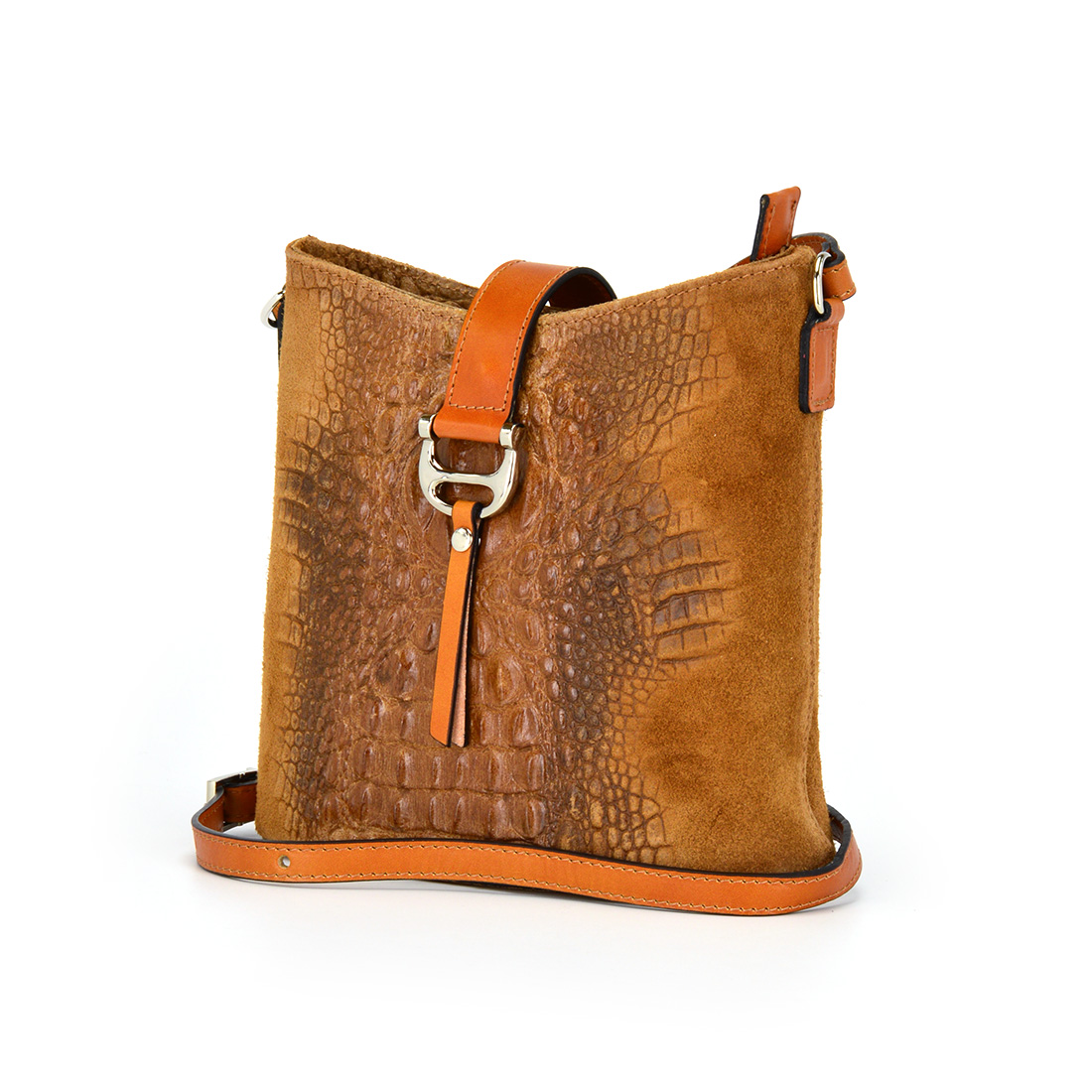 Vera Pelle Torebka skórzana vp122zk Camel kroko