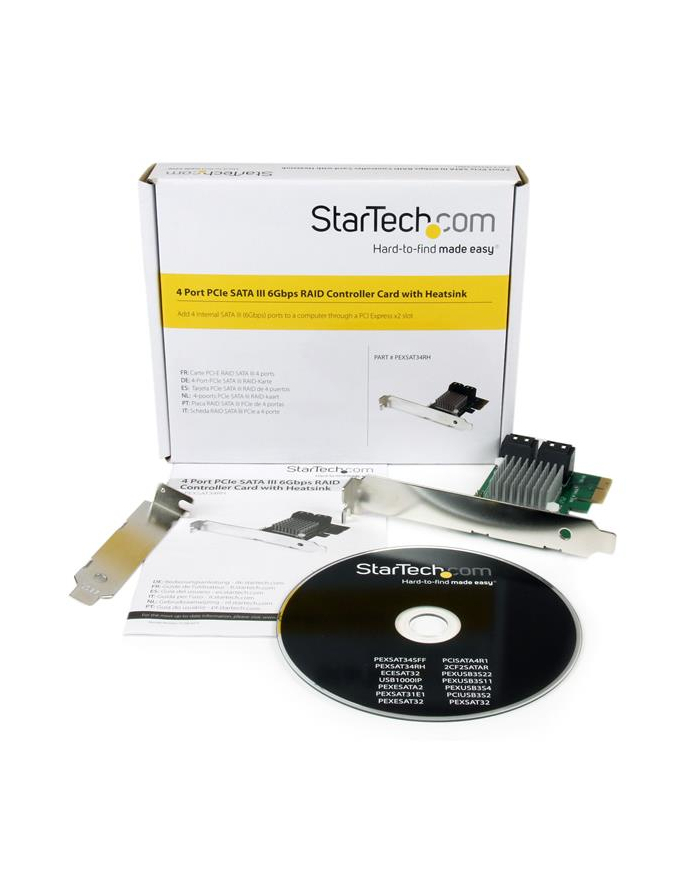 StarTech.com 4 PORT PCIE SATA III CARD .