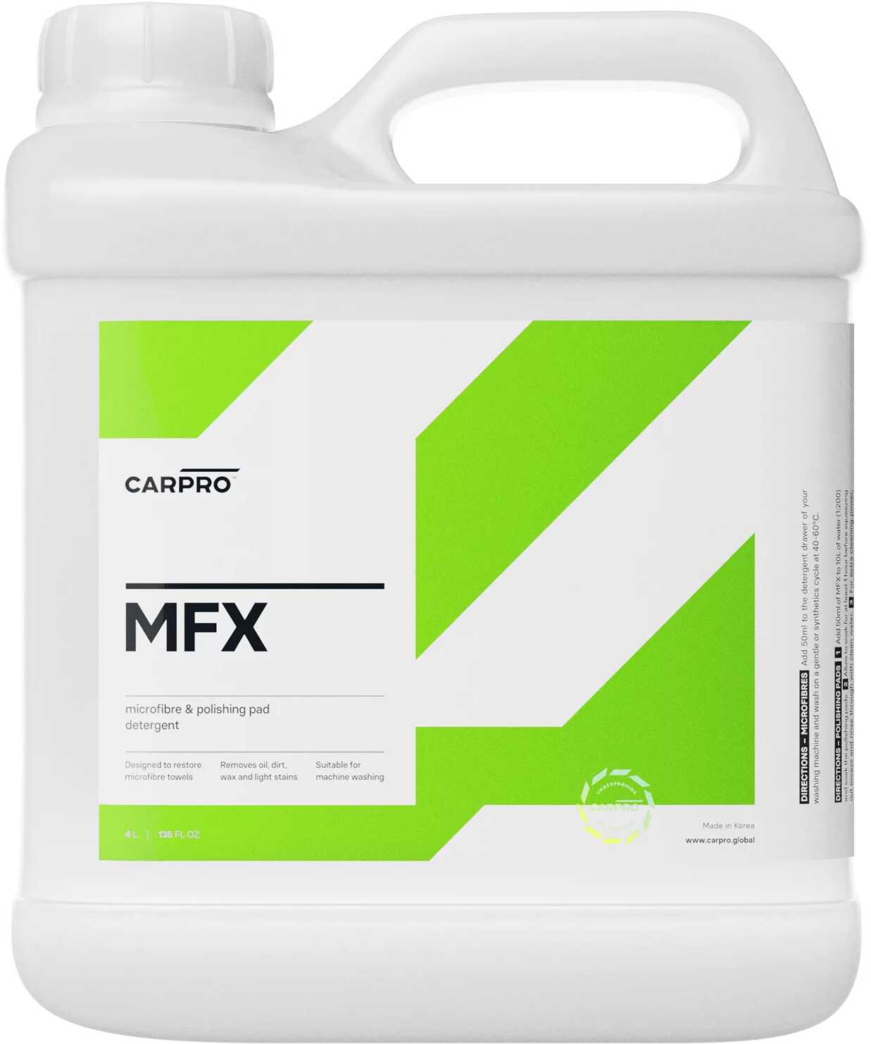 CARPRO CQUARTZ CarPro MFX płyn do prania ściereczek z mikrofibry, przywraca chłonność 4L CAR000324